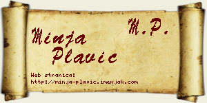 Minja Plavić vizit kartica